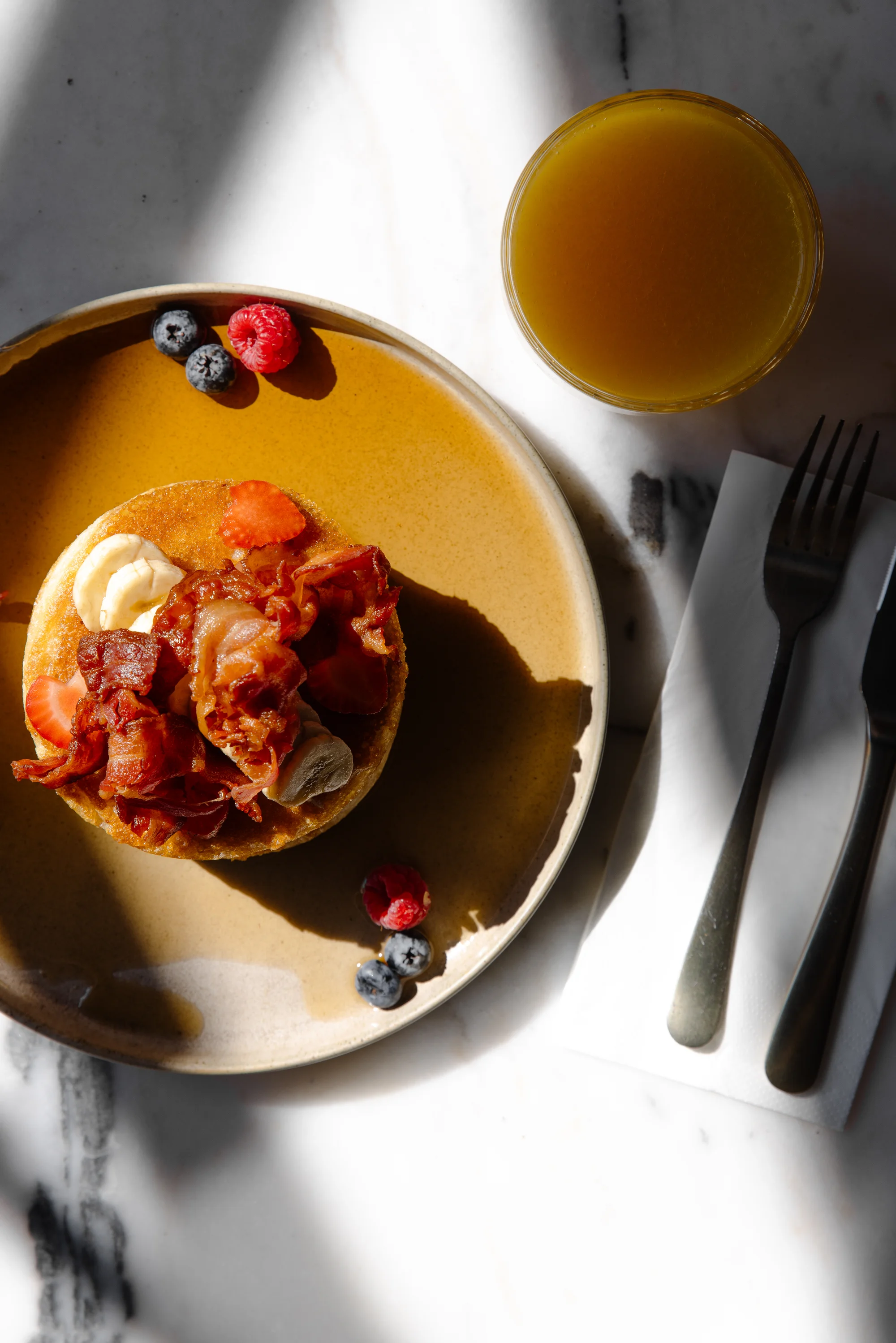 Pancakes dish photography at LOCALS cafe